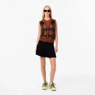 レディース 3Dリブ編みフレアスカート