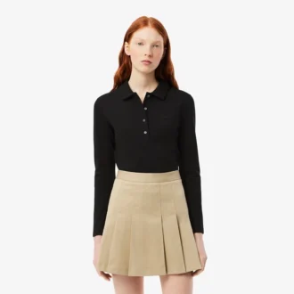 レディース スリムフィット L.12.12 ストレッチ ミニピケ ポロシャツ