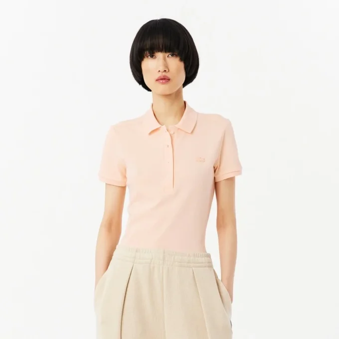 レディース L.12.12 スリムフィット ストレッチ ミニピケ ポロシャツ レディース L.12.12 スリムフィット ストレッチ ミニピケ ポロシャツ