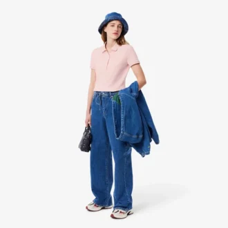 レディース L.12.12 スリムフィット ストレッチ ミニピケ ポロシャツ