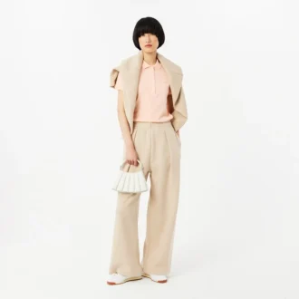 レディース L.12.12 スリムフィット ストレッチ ミニピケ ポロシャツ