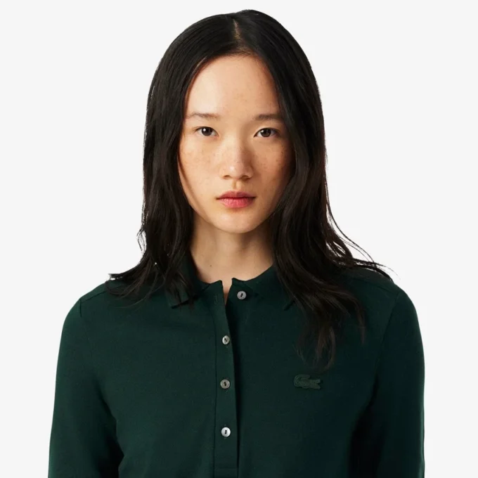 レディース スリムフィット L.12.12 ストレッチ ミニピケ ポロシャツ レディース スリムフィット L.12.12 ストレッチ ミニピケ ポロシャツ