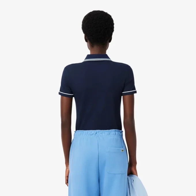 レディース L.12.12 スリムフィット トリムディテール ポロシャツ レディース L.12.12 スリムフィット トリムディテール ポロシャツ