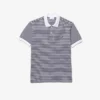 メンズ クラシックフィット L.12.12 ストライプ プチピケ ポロシャツ メンズ クラシックフィット L.12.12 ストライプ プチピケ ポロシャツ