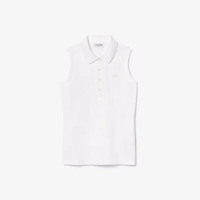 レディース スリムフィット L.12.12 ノースリーブ ストレッチ ポロシャツ