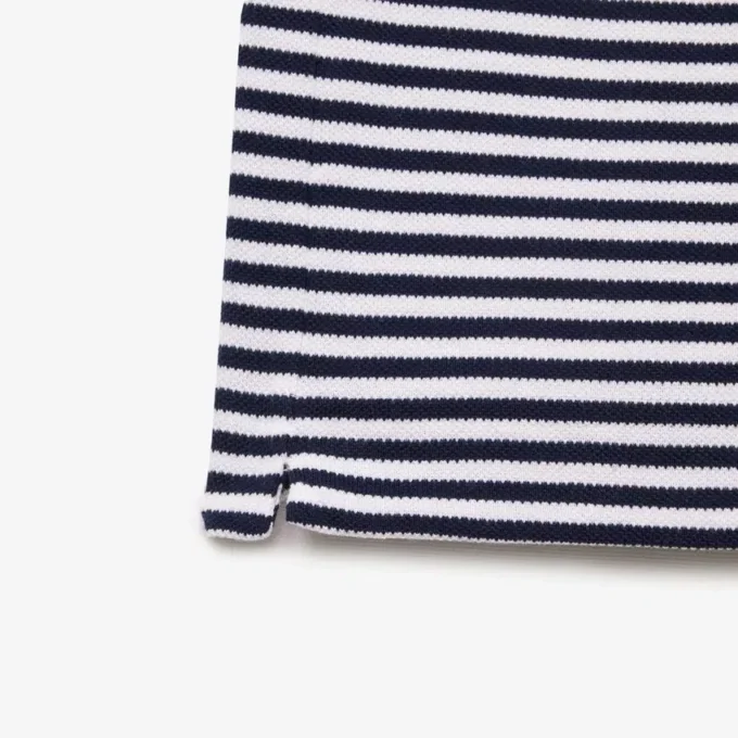 メンズ クラシックフィット L.12.12 ストライプ プチピケ ポロシャツ メンズ クラシックフィット L.12.12 ストライプ プチピケ ポロシャツ