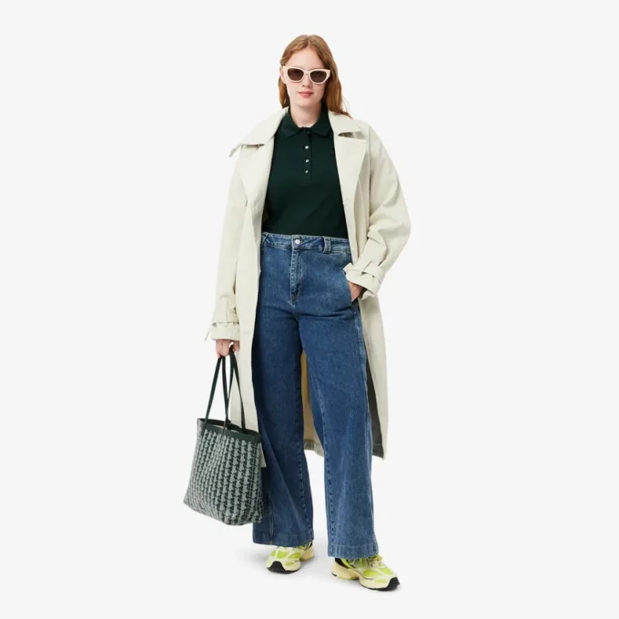 レディース L.12.12 スリムフィット ストレッチ ミニピケ ポロシャツ レディース L.12.12 スリムフィット ストレッチ ミニピケ ポロシャツ