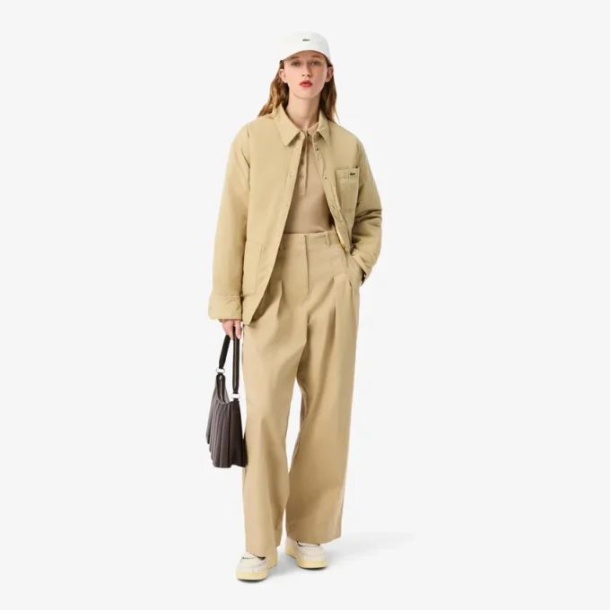 レディース スリムフィット L.12.D リブ編みコットンポロシャツ レディース スリムフィット L.12.D リブ編みコットンポロシャツ