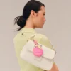 テニスラケットミラーL チャーム付きキーホルダー テニスラケットミラーL チャーム付きキーホルダー