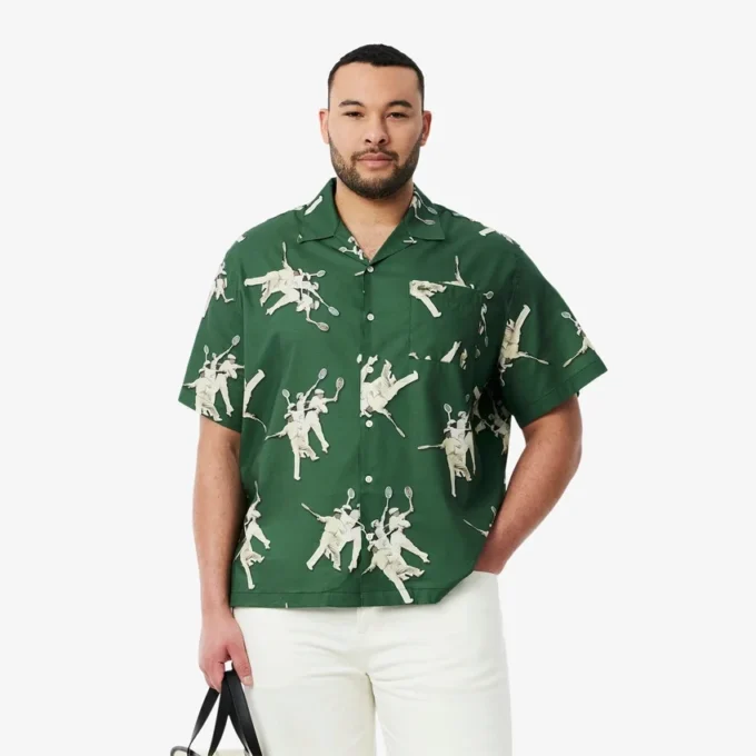 メンズ リラックスフィット レナ Lacoste プリントシャツ