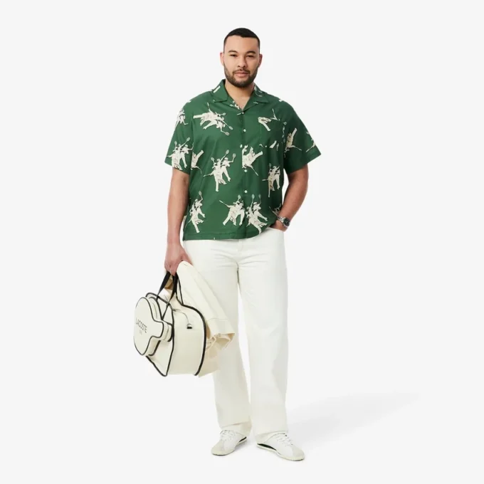 メンズ リラックスフィット レナ Lacoste プリントシャツ