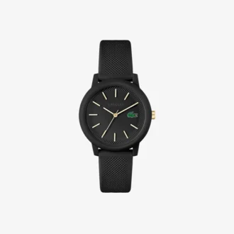 Lacoste 12.12 ブラック シリコンストラップ 時計