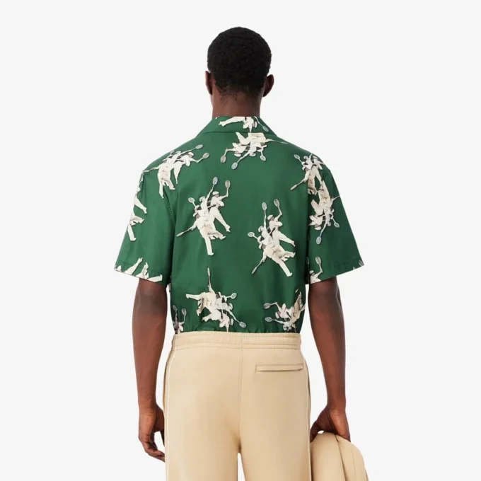 メンズ リラックスフィット レナ Lacoste プリントシャツ