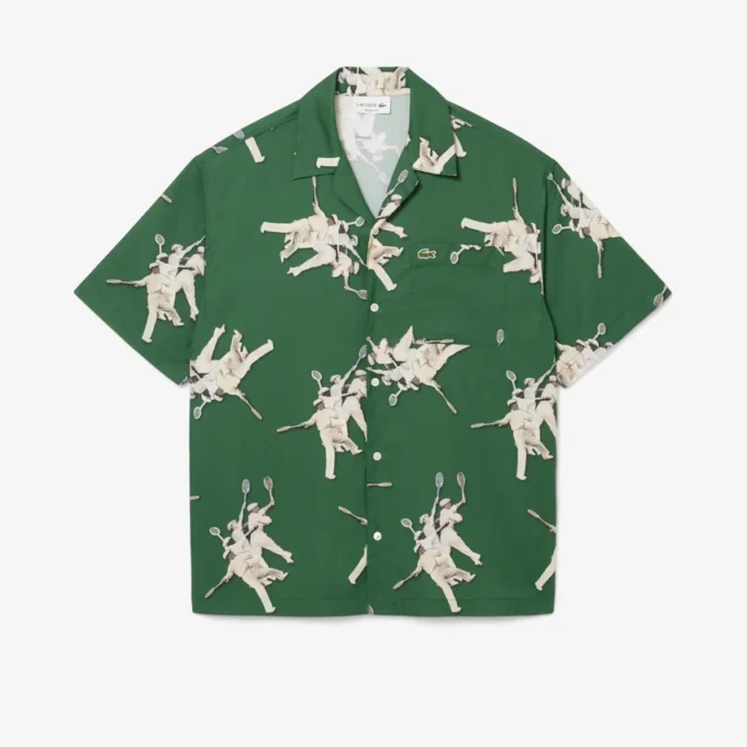 メンズ リラックスフィット レナ Lacoste プリントシャツ
