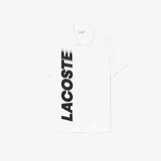 メンズ レギュラーフィット Lacoste ムーブメント プリント ポロシャツ メンズ レギュラーフィット Lacoste ムーブメント プリント ポロシャツ