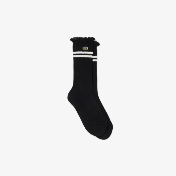 レディース レースエッジ リブソックス