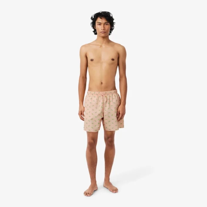 クロコダイルプリントのミッドレングス・スイムトランクス クロコダイルプリントのミッドレングス・スイムトランクス