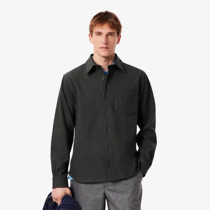 メンズ オーバーサイズ ダブルフェイス オーバーシャツ メンズ オーバーサイズ ダブルフェイス オーバーシャツ