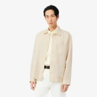 オーバーサイズ リネンブレンドシャツ