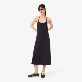バックレスストラップ付きマキシワンピース