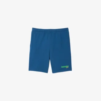 メンズ レギュラーフィット ウォッシュ加工プリントフリースショーツ