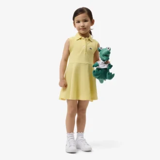 ノースリーブ ストレッチ ピケ ワンピース