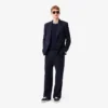 メンズ ストレートフィット フェルト加工ウールパンツ メンズ ストレートフィット フェルト加工ウールパンツ