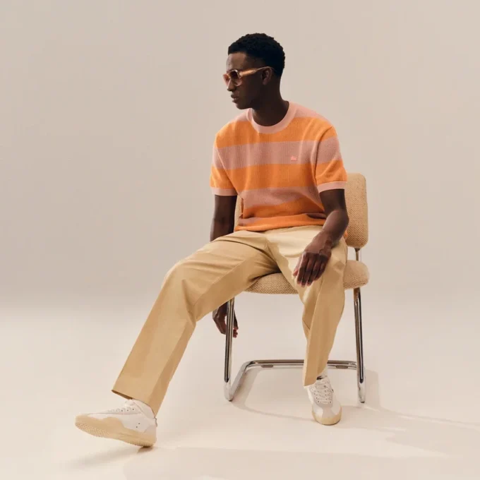 ストレートフィットのコットンチノパンツ ストレートフィットのコットンチノパンツ