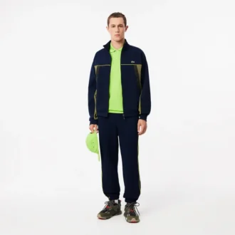 メンズ ルーズフィット ジップアップ ピケ スウェットシャツ