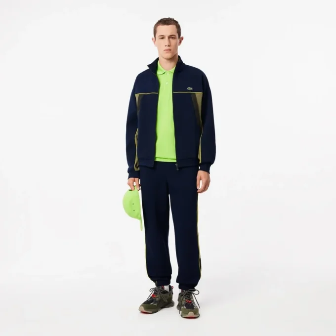メンズ ルーズフィット ジップアップ ピケ スウェットシャツ メンズ ルーズフィット ジップアップ ピケ スウェットシャツ