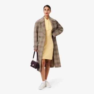 レディース スリムフィット ストレッチ ミニピケ ポロシャツワンピース
