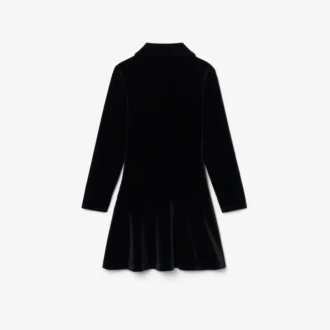 ガールズ シャイニーストレッチベロア ポロシャツワンピース