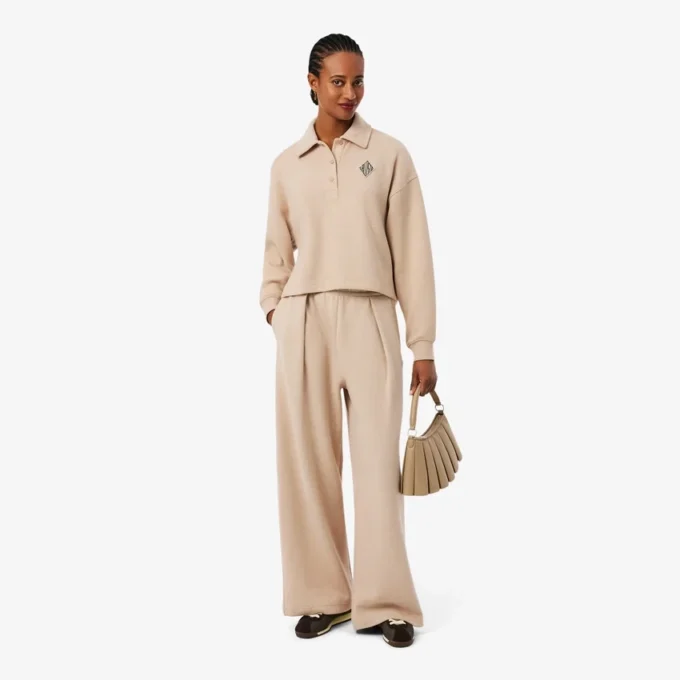 オーバーサイズ リブ編みポロシャツスウェット オーバーサイズ リブ編みポロシャツスウェット