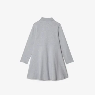 キッズ ロングスリーブ ストレッチ ピケ ポロワンピース