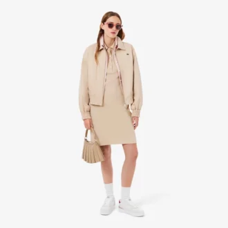 レディース スリムフィット ストレッチ ミニ ピケ ポロシャツワンピース レディース スリムフィット ストレッチ ミニ ピケ ポロシャツワンピース