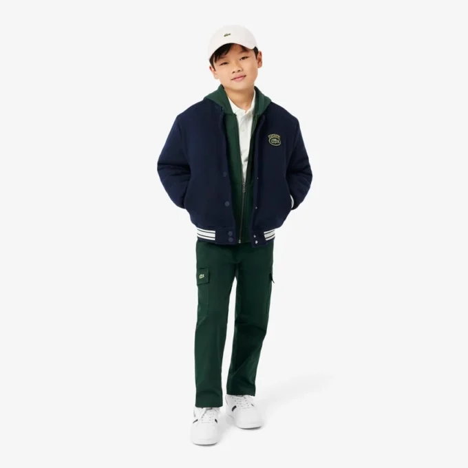 キッズ用プリントフリースジップアップフーディ