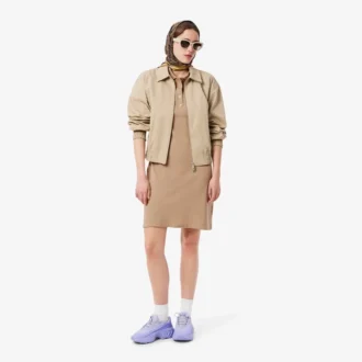 レディース スリムフィット ストレッチ ミニ ピケ ポロシャツワンピース レディース スリムフィット ストレッチ ミニ ピケ ポロシャツワンピース