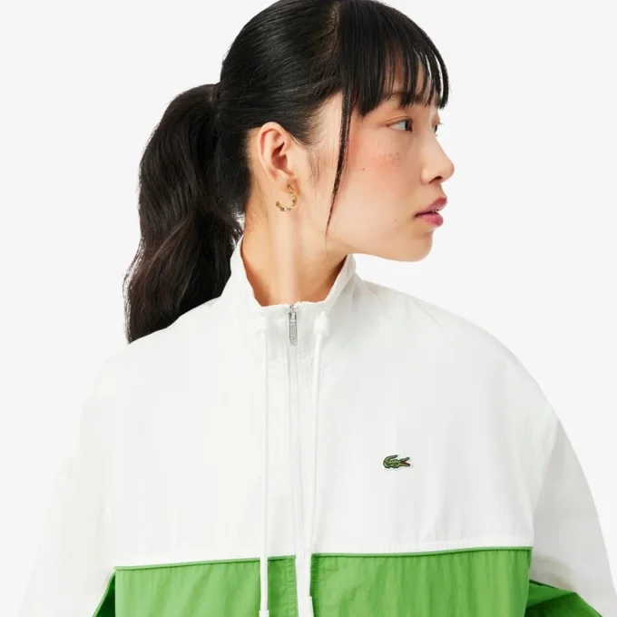 リラックスフィットのジップアップコットンツイルジャケット リラックスフィットのジップアップコットンツイルジャケット