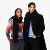 ユニセックス フリンジ付きアルパカウールスカーフ