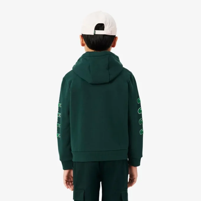 キッズ用プリントフリースジップアップフーディ