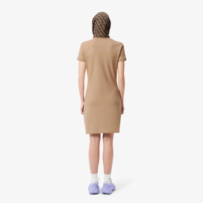 レディース スリムフィット ストレッチ ミニ ピケ ポロシャツワンピース レディース スリムフィット ストレッチ ミニ ピケ ポロシャツワンピース