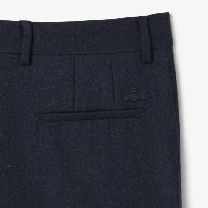 メンズ ストレートフィット フェルト加工ウールパンツ メンズ ストレートフィット フェルト加工ウールパンツ