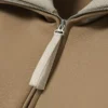 ランウェイ ハイネック ジップアップ バッジアクセント スウェットシャツ ランウェイ ハイネック ジップアップ バッジアクセント スウェットシャツ
