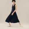 ロングノースリーブプリーツワンピース ロングノースリーブプリーツワンピース