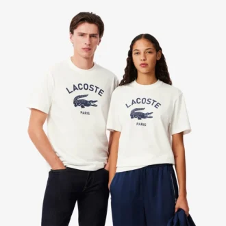 ユニセックス シグネチャープリント コットンTシャツ