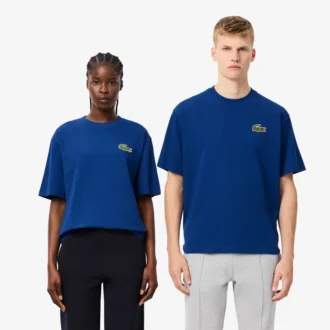 ユニセックス ルーズフィット ヘビーコットン バッジTシャツ