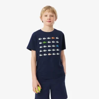 クロコダイルプリントコットンTシャツ