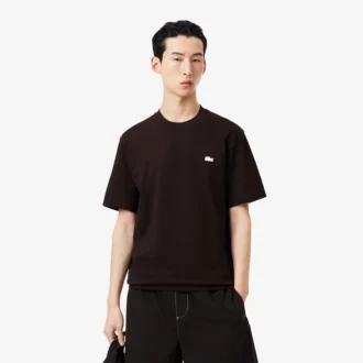 プリント入り厚手コットンTシャツ