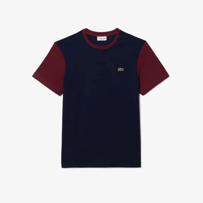 メンズ レギュラーフィット コットン カラーブロック Tシャツ メンズ レギュラーフィット コットン カラーブロック Tシャツ