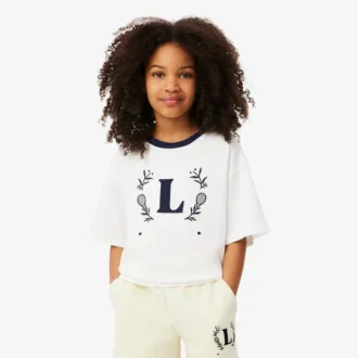コントラストバッジ コットンTシャツ